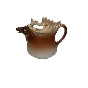 Vintage Moose Pitcher Austria Figural‎ Pottery Creamer 1930s